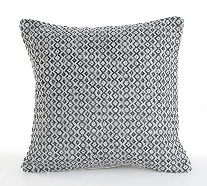 Set of Two Gray Chevron Cotton Throw Pillow