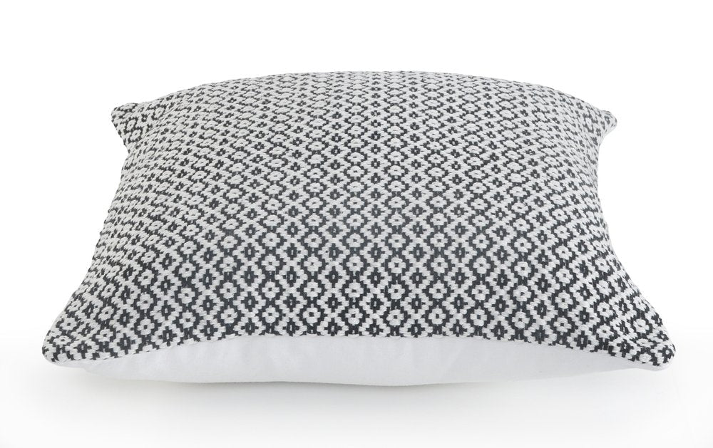 Set of Two Gray Chevron Cotton Throw Pillow — view 5