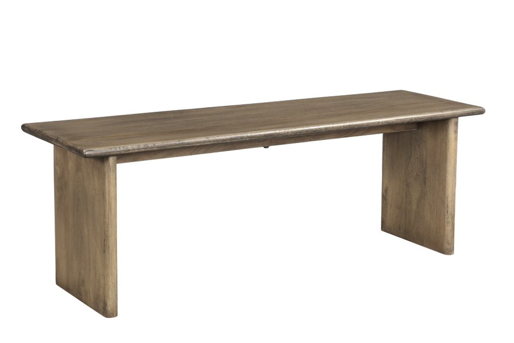 55" Brown Solid Wood Dining Bench HomeRoots