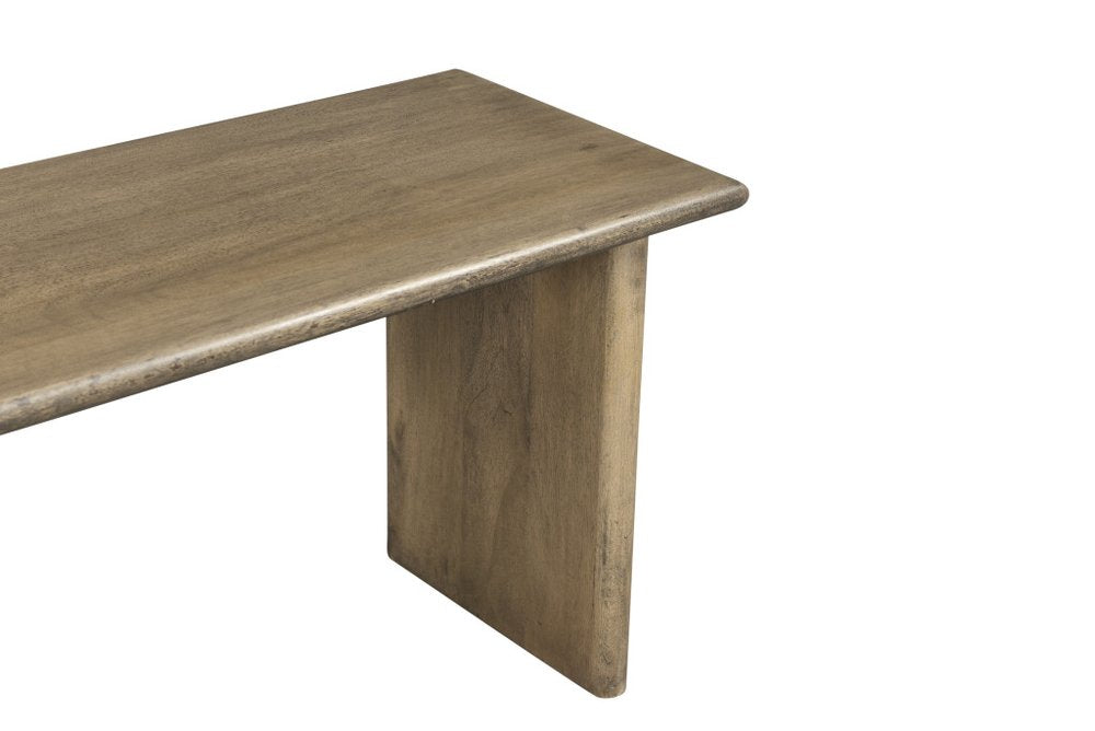 55" Brown Solid Wood Dining Bench HomeRoots