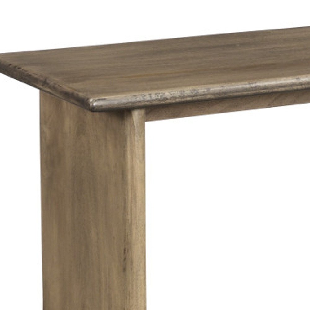 55" Brown Solid Wood Dining Bench HomeRoots