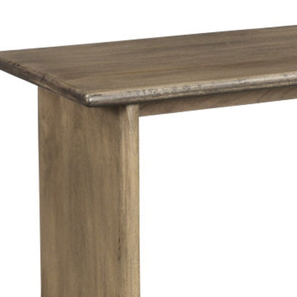 55" Brown Solid Wood Dining Bench HomeRoots