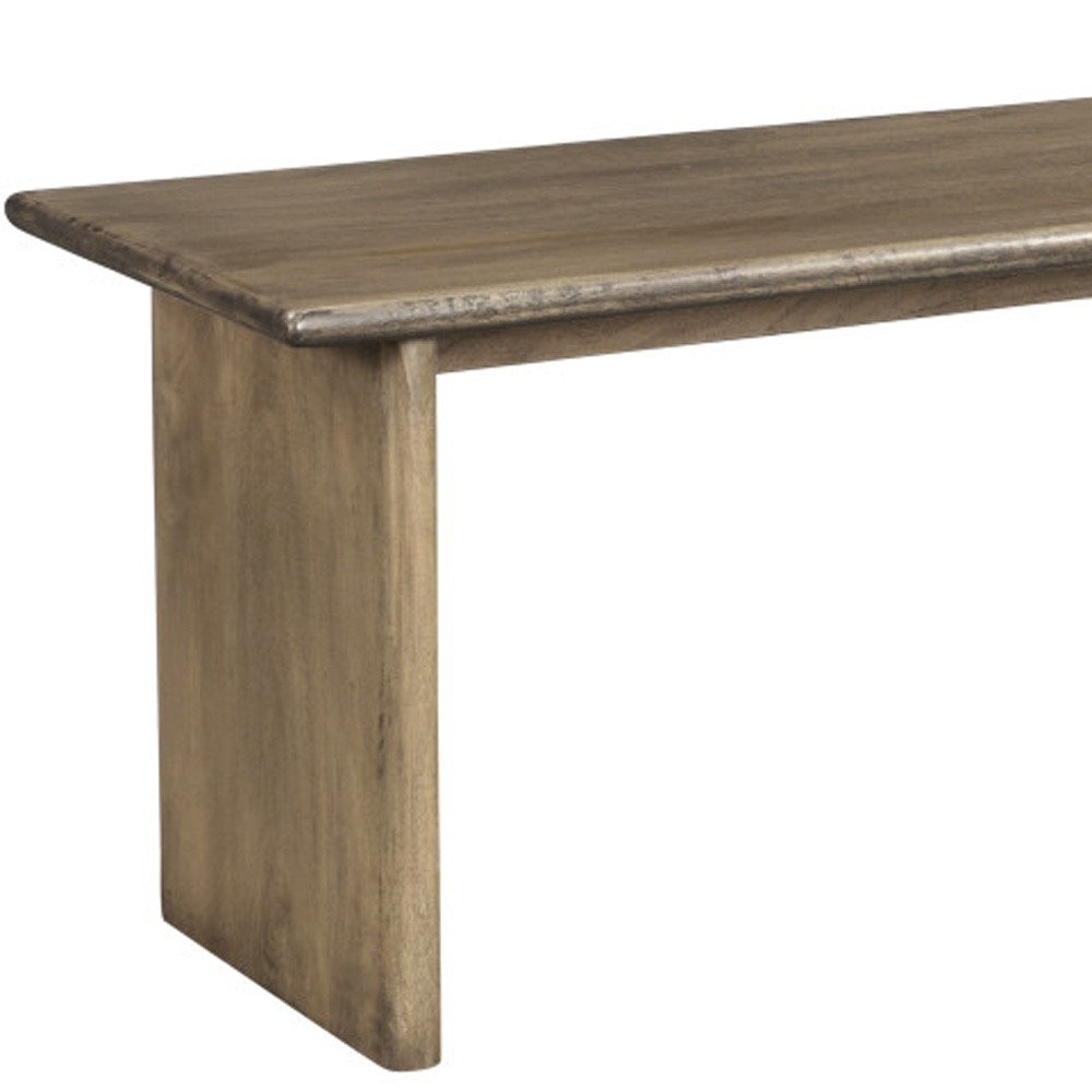 55" Brown Solid Wood Dining Bench HomeRoots