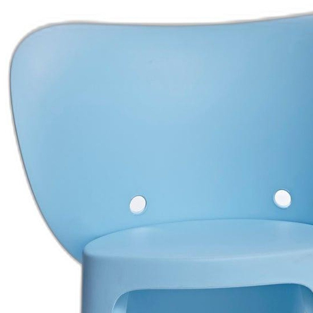 Set Of Four Blue Heavy Duty Plastic Juvenile Chairs HomeRoots