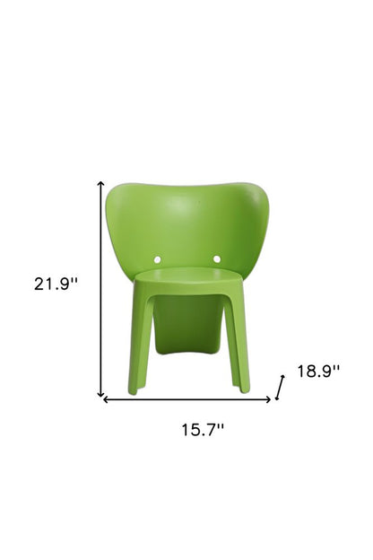Set Of Four Green Heavy Duty Plastic Juvenile Chairs HomeRoots