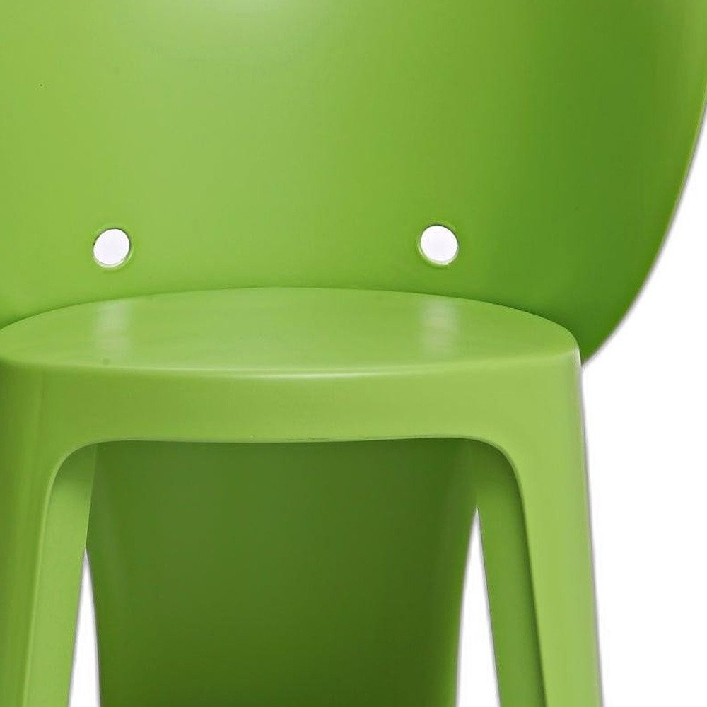Set Of Four Green Heavy Duty Plastic Juvenile Chairs HomeRoots