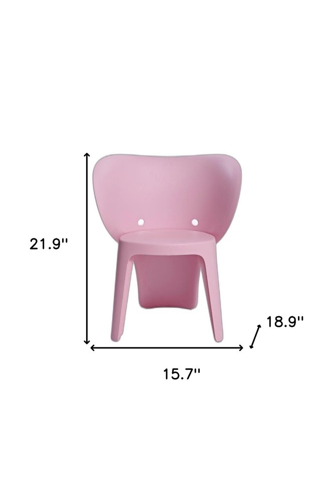 Set Of Four Pink Heavy Duty Plastic Juvenile Chairs HomeRoots