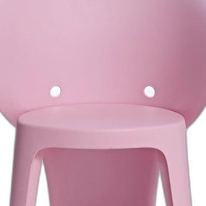 Set Of Four Pink Heavy Duty Plastic Juvenile Chairs HomeRoots