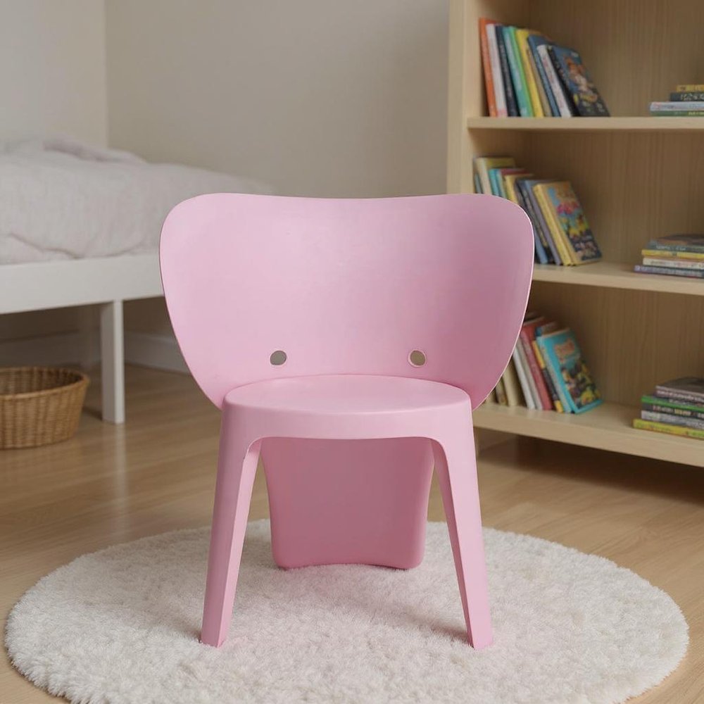 Set Of Four Pink Heavy Duty Plastic Juvenile Chairs HomeRoots