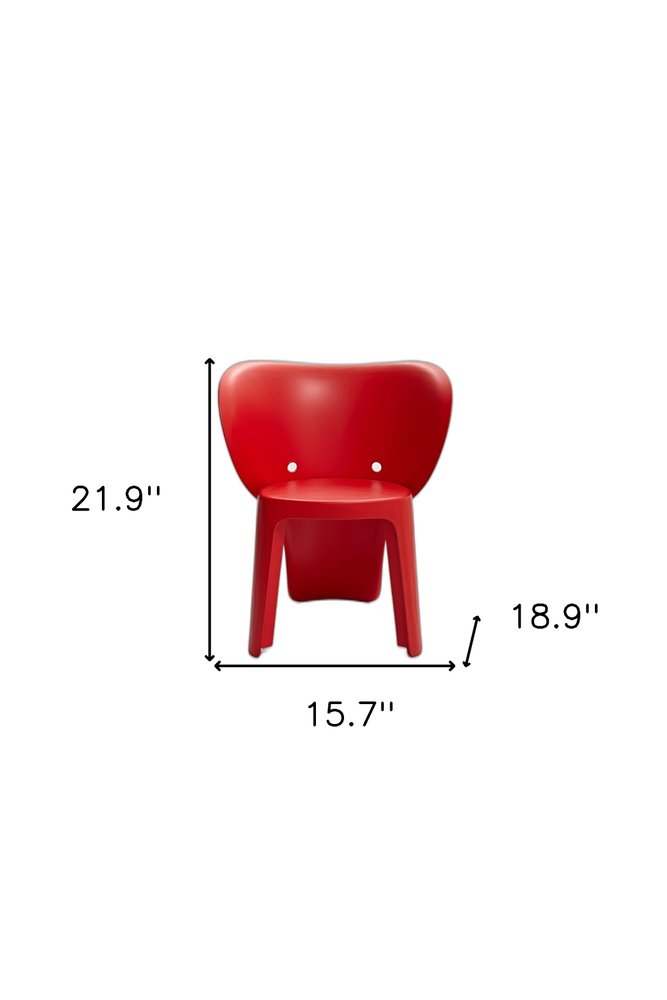 Set Of Four Red Heavy Duty Plastic Juvenile Chairs HomeRoots