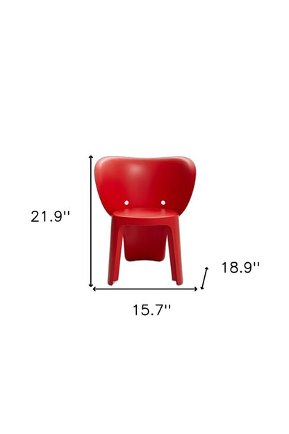 Set Of Four Red Heavy Duty Plastic Juvenile Chairs HomeRoots
