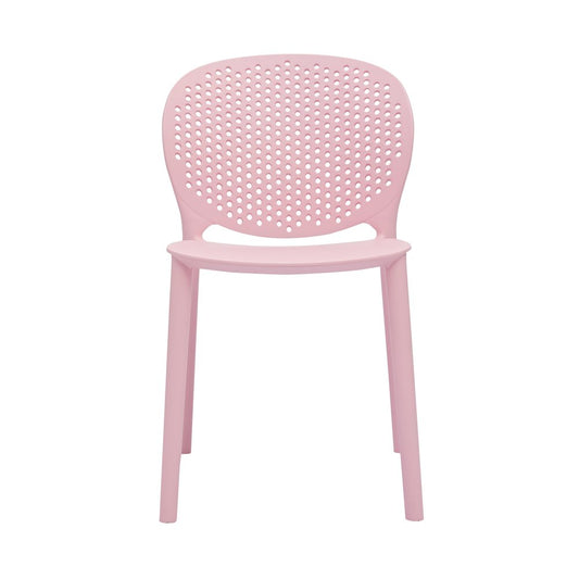 Set Of Four Pink Heavy Duty Plastic Juvenile Chairs HomeRoots