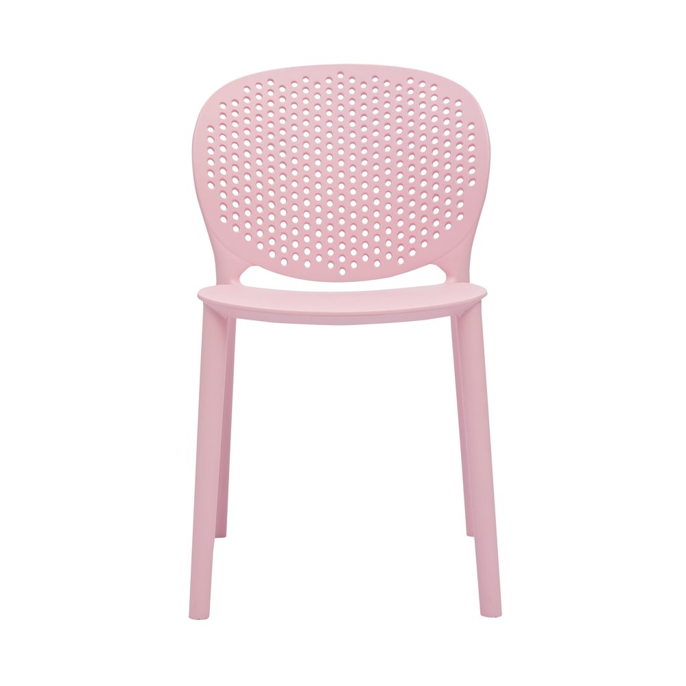 Set Of Four Pink Heavy Duty Plastic Juvenile Chairs HomeRoots