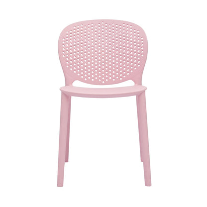 Set Of Four Pink Heavy Duty Plastic Juvenile Chairs HomeRoots