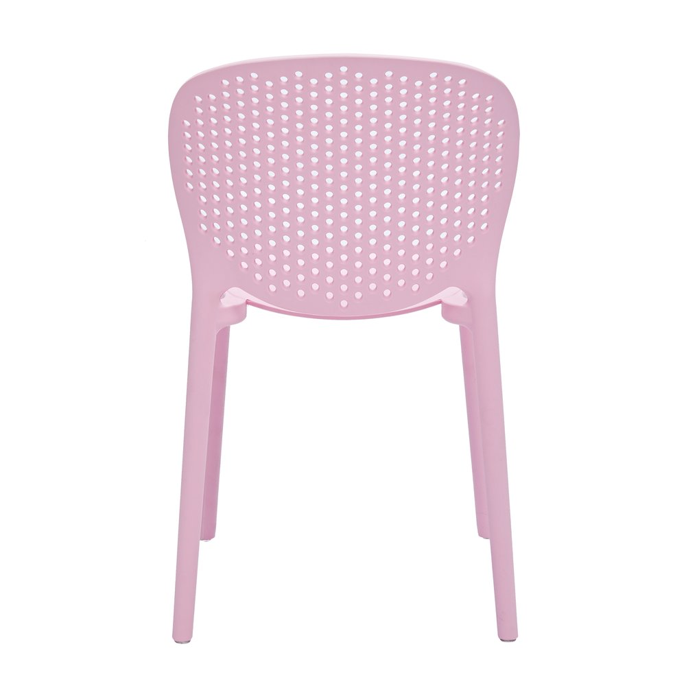 Set Of Four Pink Heavy Duty Plastic Juvenile Chairs HomeRoots