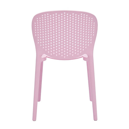 Set Of Four Pink Heavy Duty Plastic Juvenile Chairs HomeRoots