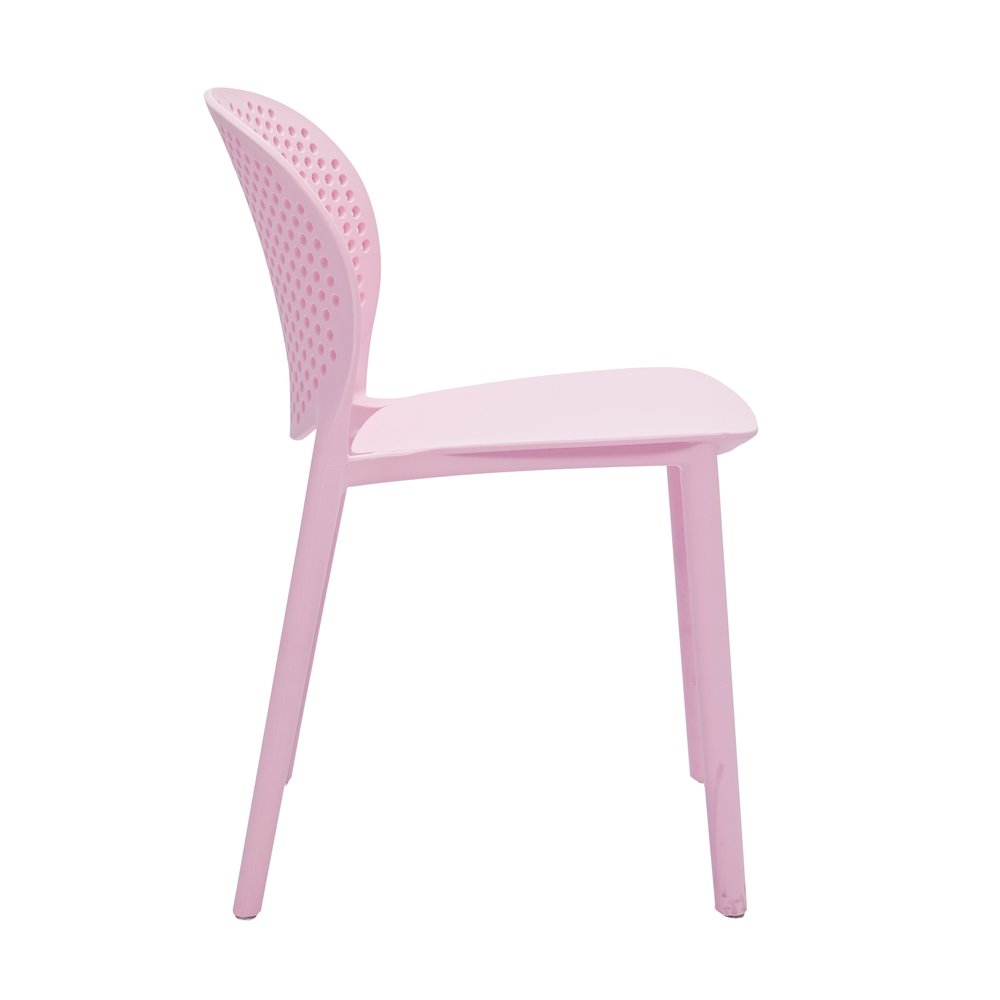 Set Of Four Pink Heavy Duty Plastic Juvenile Chairs HomeRoots