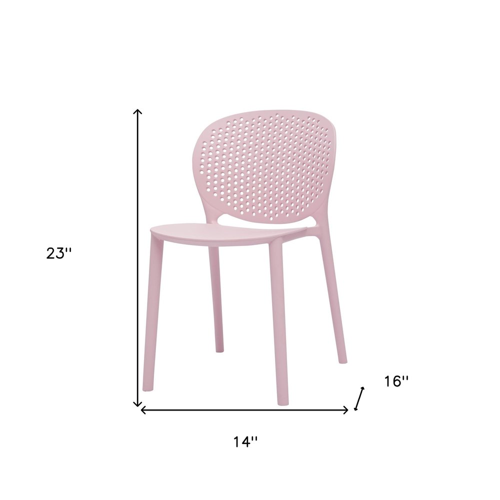 Set Of Four Pink Heavy Duty Plastic Juvenile Chairs HomeRoots