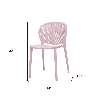 Set Of Four Pink Heavy Duty Plastic Juvenile Chairs HomeRoots