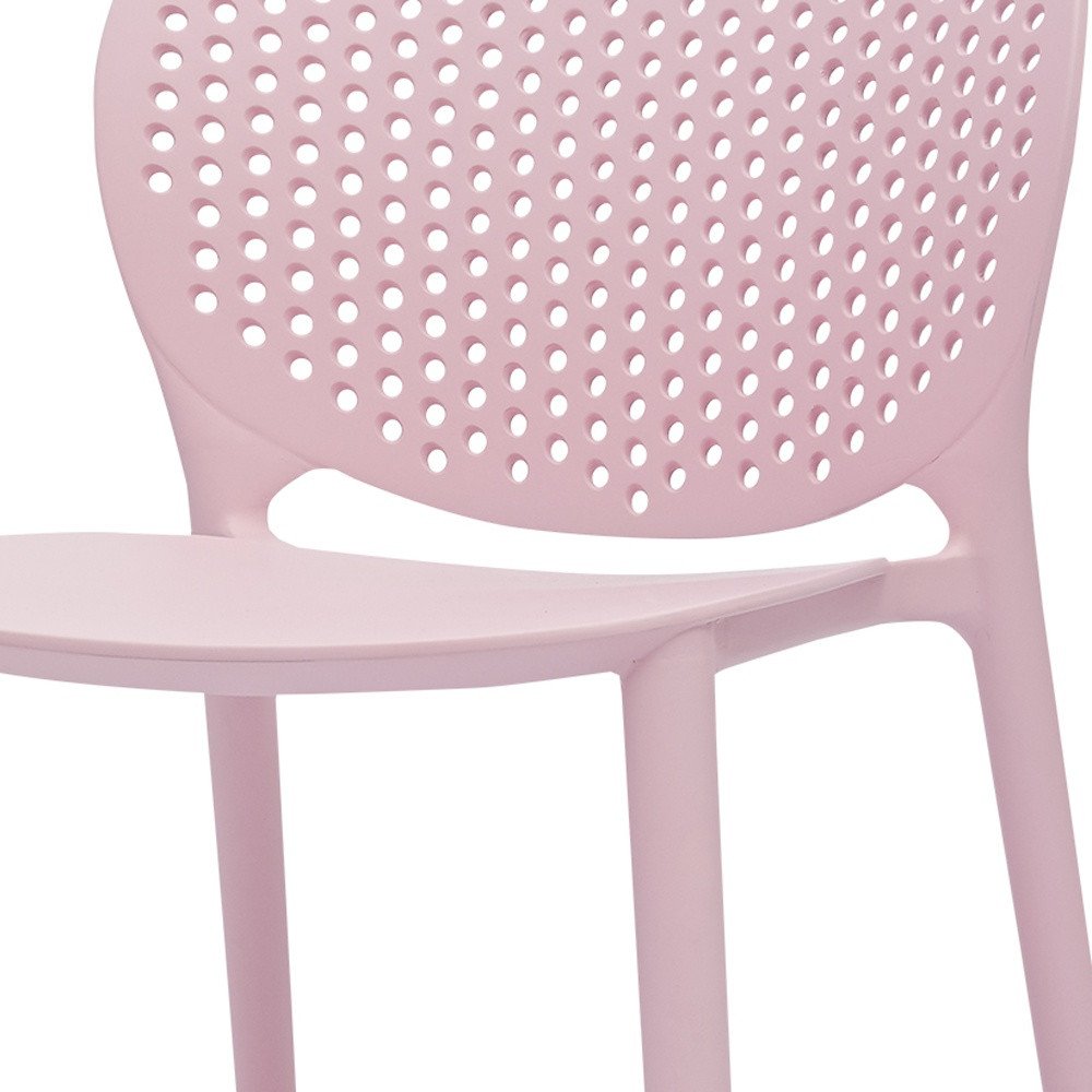 Set Of Four Pink Heavy Duty Plastic Juvenile Chairs HomeRoots