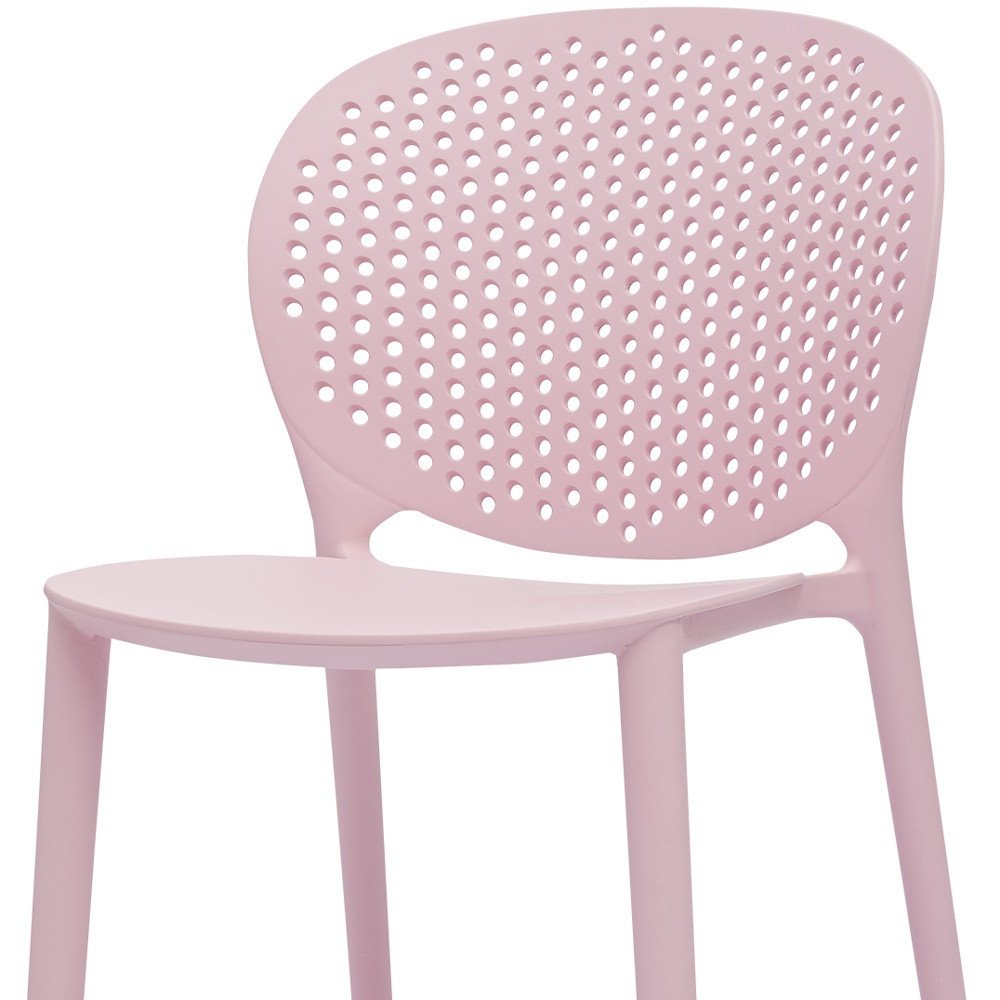 Set Of Four Pink Heavy Duty Plastic Juvenile Chairs HomeRoots