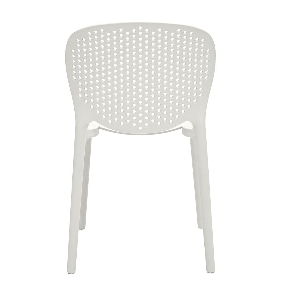 Set Of Four White Heavy Duty Plastic Juvenile Chairs HomeRoots