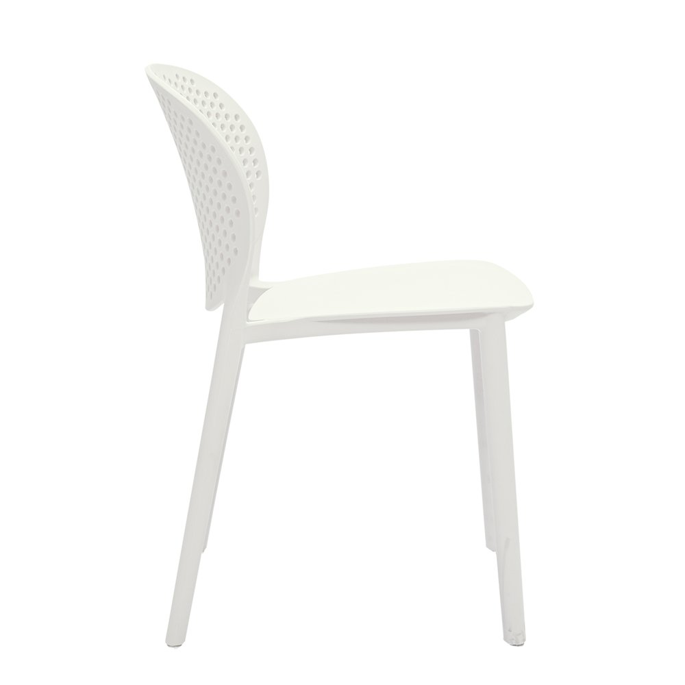 Set Of Four White Heavy Duty Plastic Juvenile Chairs HomeRoots
