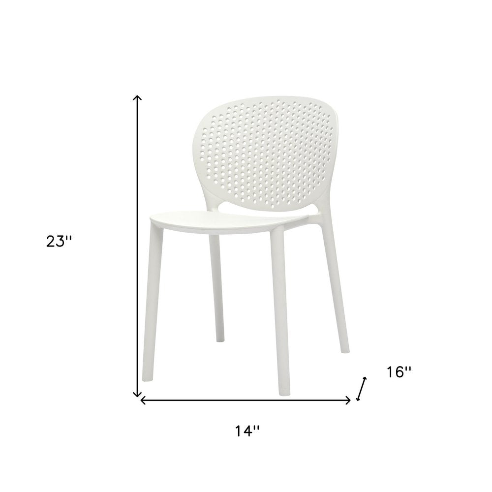Set Of Four White Heavy Duty Plastic Juvenile Chairs HomeRoots