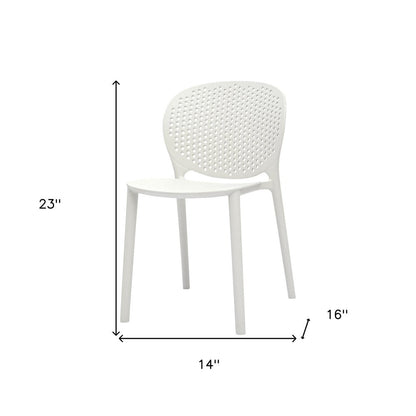 Set Of Four White Heavy Duty Plastic Juvenile Chairs HomeRoots