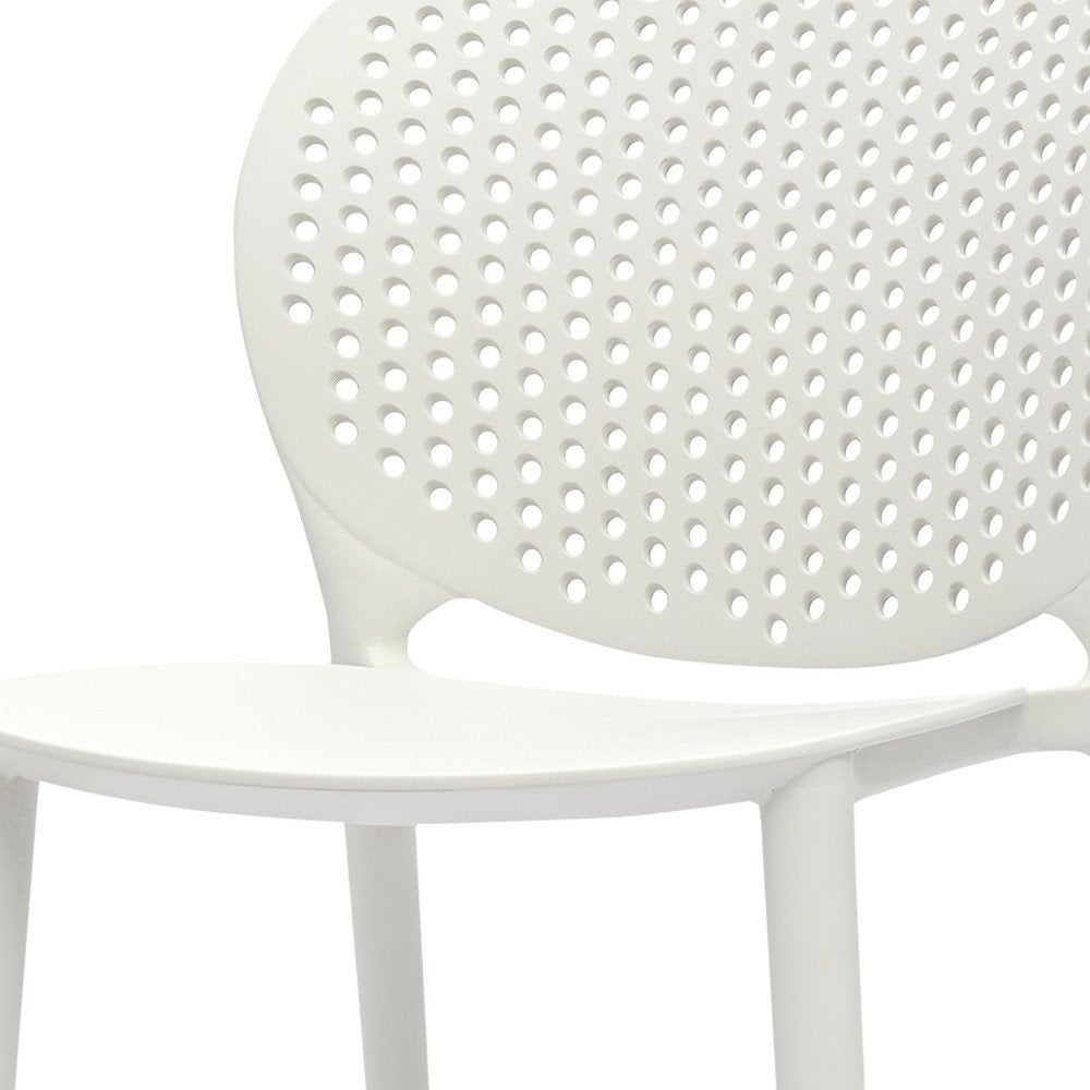 Set Of Four White Heavy Duty Plastic Juvenile Chairs HomeRoots