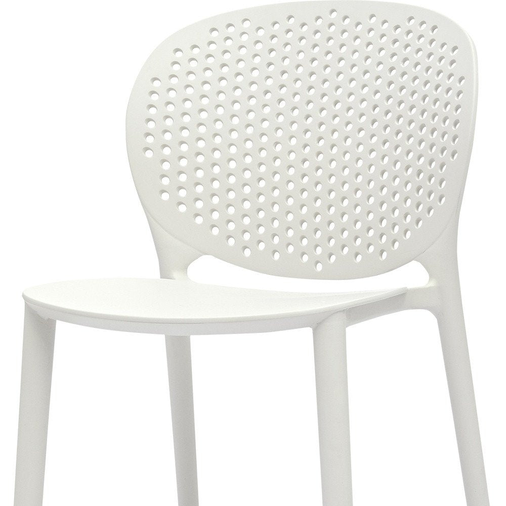 Set Of Four White Heavy Duty Plastic Juvenile Chairs HomeRoots