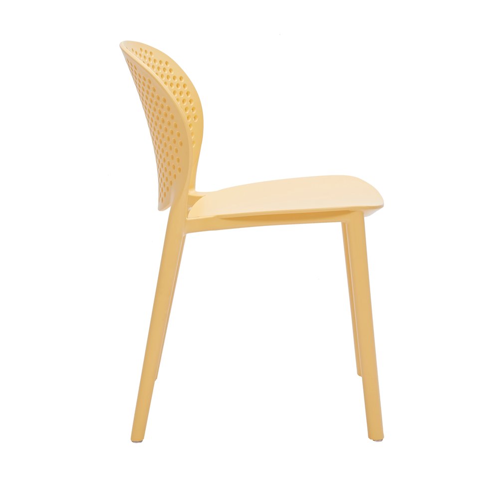 Set Of Four Yellow Heavy Duty Plastic Juvenile Chairs HomeRoots