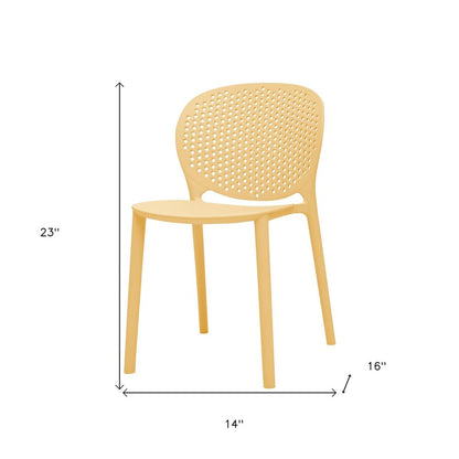 Set Of Four Yellow Heavy Duty Plastic Juvenile Chairs HomeRoots