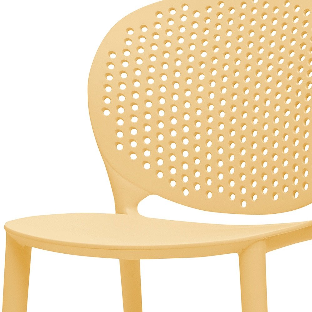 Set Of Four Yellow Heavy Duty Plastic Juvenile Chairs HomeRoots