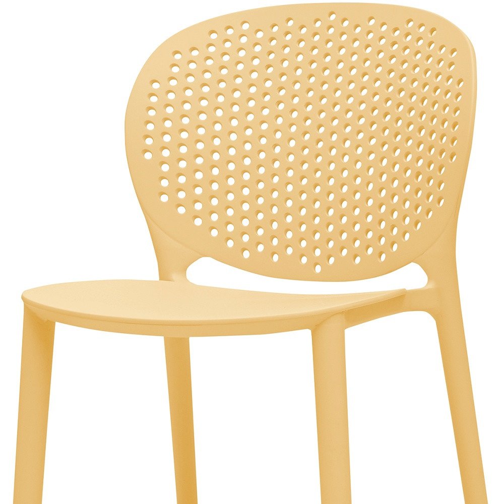 Set Of Four Yellow Heavy Duty Plastic Juvenile Chairs HomeRoots