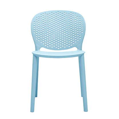 Set Of Four Aqua Blue Heavy Duty Plastic Juvenile Chairs HomeRoots