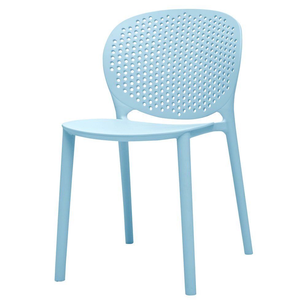 Set Of Four Aqua Blue Heavy Duty Plastic Juvenile Chairs HomeRoots
