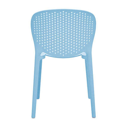 Set Of Four Aqua Blue Heavy Duty Plastic Juvenile Chairs HomeRoots