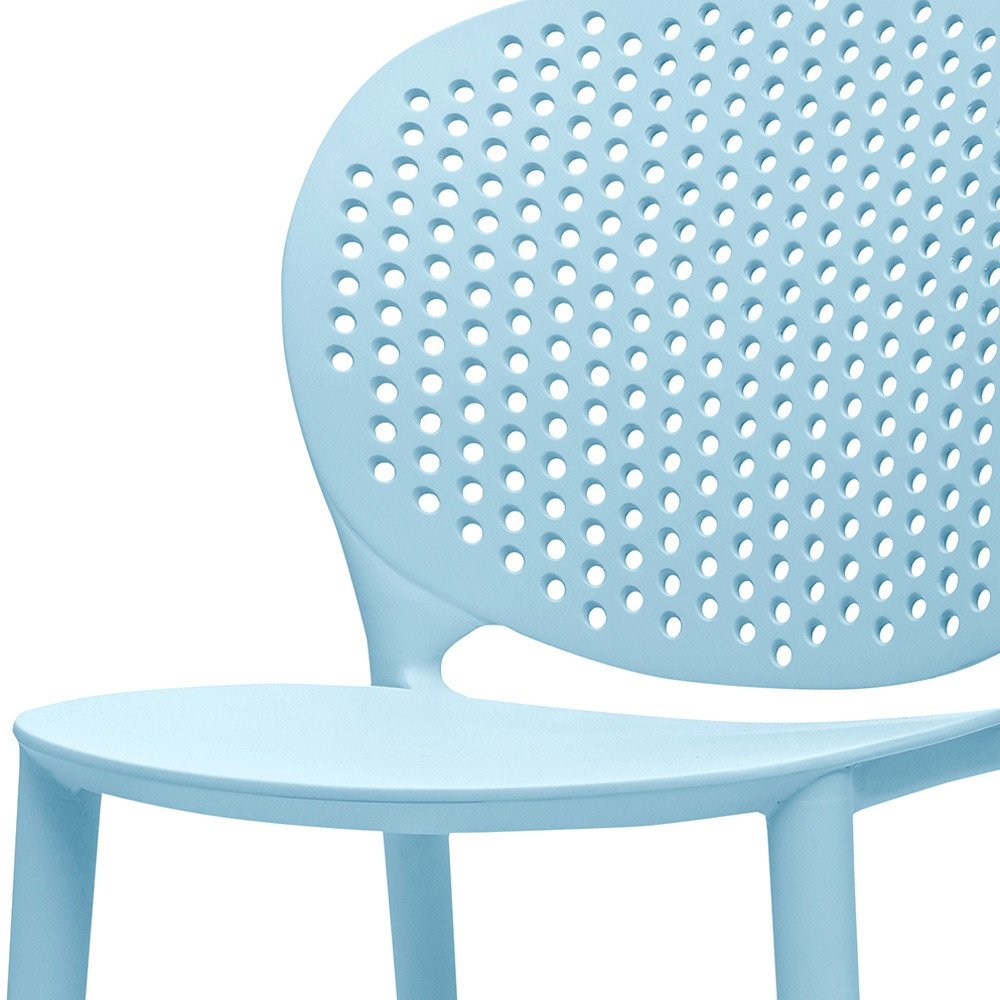 Set Of Four Aqua Blue Heavy Duty Plastic Juvenile Chairs HomeRoots
