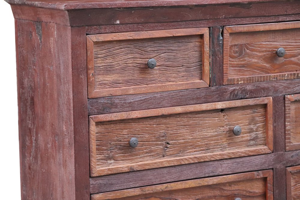 64" Brown Solid Wood Seven Drawer Double Dresser HomeRoots