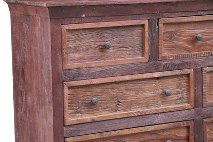 64" Brown Solid Wood Seven Drawer Double Dresser HomeRoots