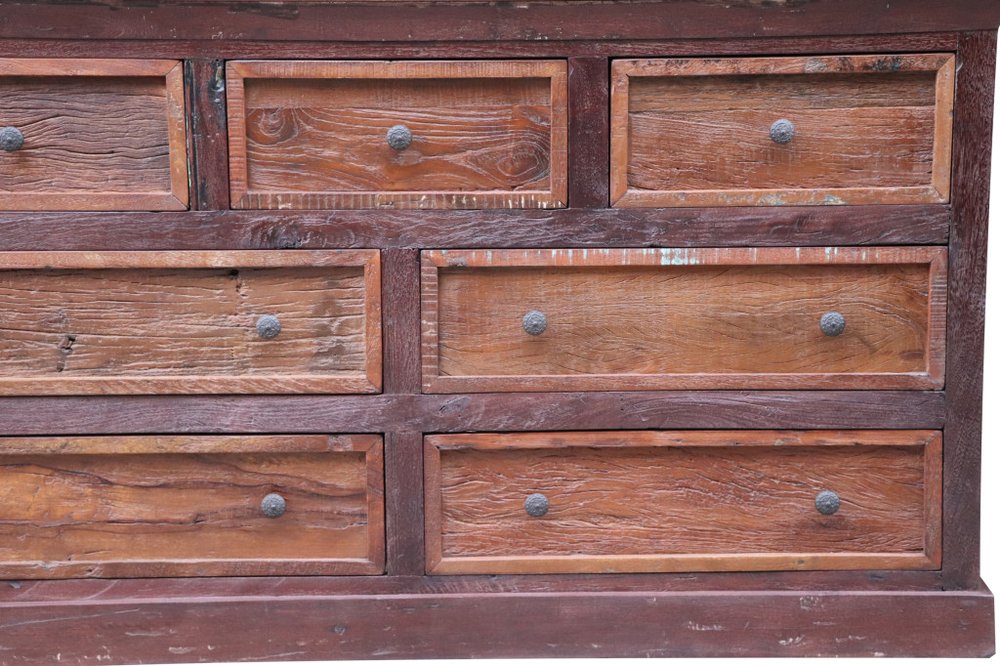 64" Brown Solid Wood Seven Drawer Double Dresser HomeRoots