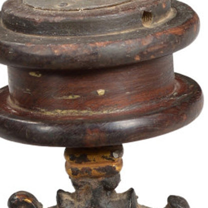 16" Black Distressed Floral Metal Tabletop Tealight Candle Holder HomeRoots