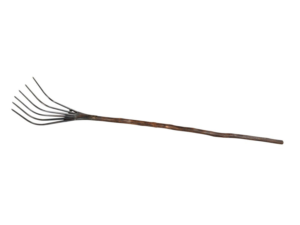 60" Brown And Black Wood And Metal Tabletop Sculpture HomeRoots