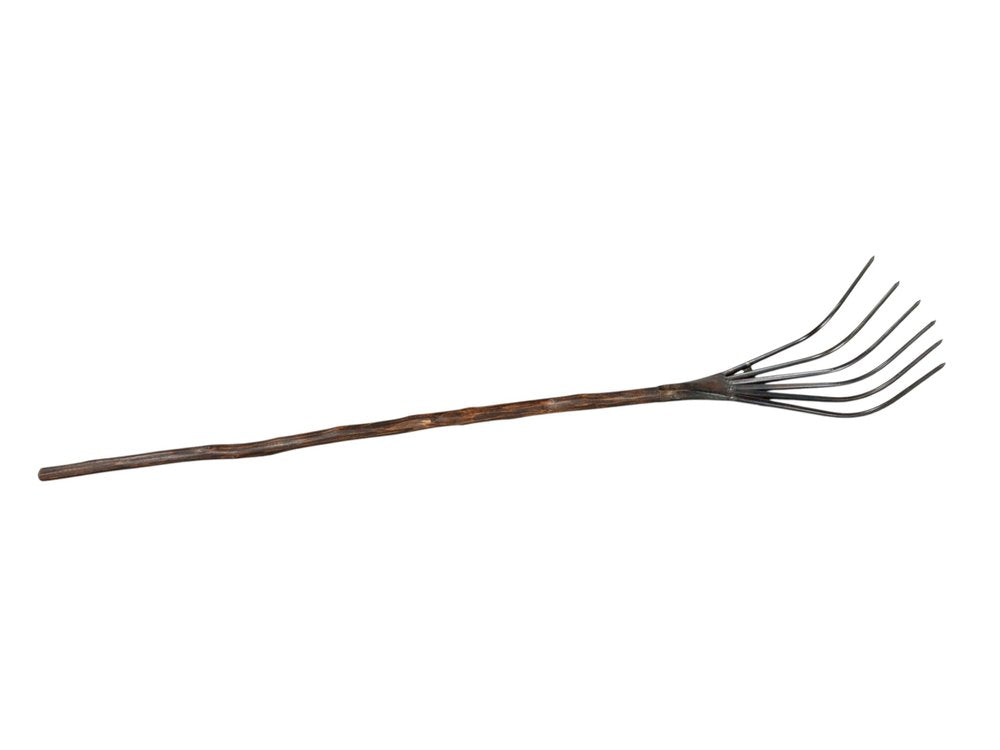 60" Brown And Black Wood And Metal Tabletop Sculpture HomeRoots