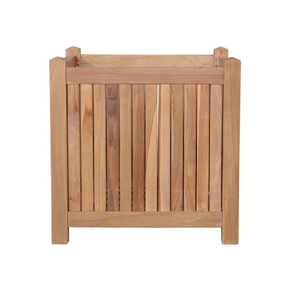 18" Natural Solid Wood Indoor Outdoor Square Planter Box HomeRoots