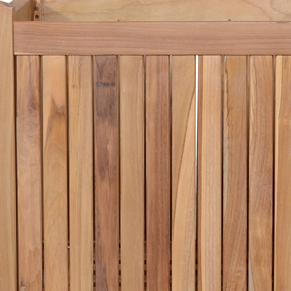 22" Natural Solid Wood Indoor Outdoor Square Planter Box HomeRoots