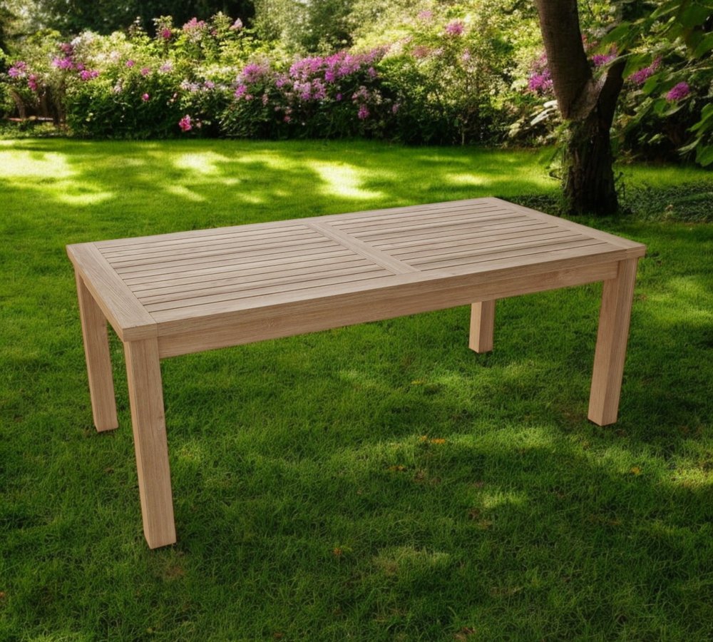 47" Natural Solid Wood Outdoor Coffee Table HomeRoots
