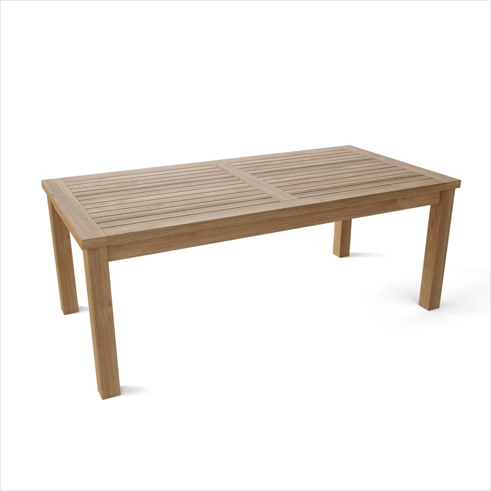 47" Natural Solid Wood Outdoor Coffee Table HomeRoots