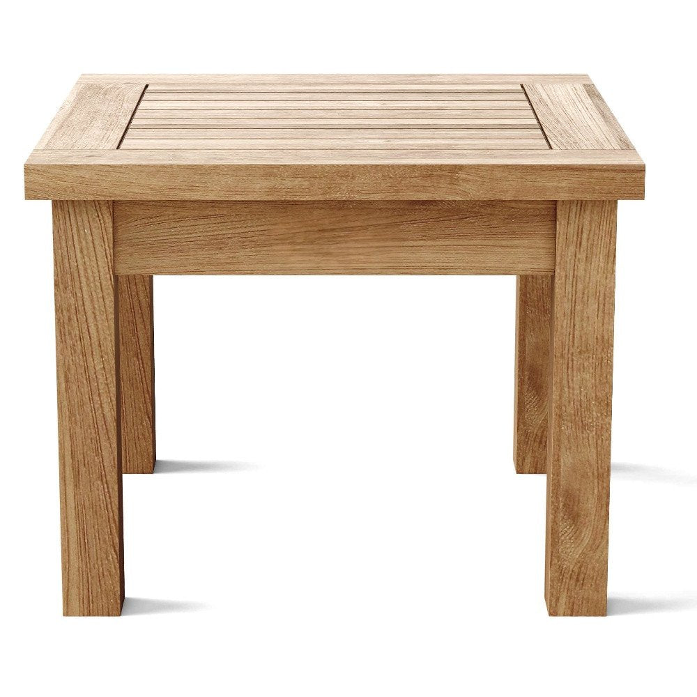 20" Natural Square Solid Wood Outdoor Side Table HomeRoots